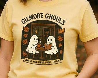 Gilmore Ghouls Shirt - Comfort Colors Halloween T-Shirt mit gruseligem Geist
