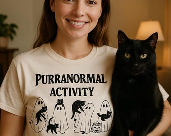 Unisex Halloween Tshirt für Katzenliebhaber