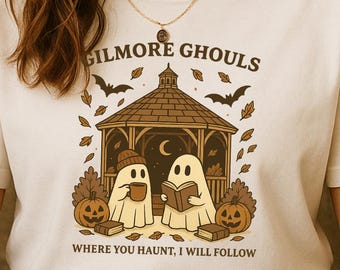 Gilmore Ghouls Comfort Colors Shirt mit gruseligem Geist-Halloween-T-Shirt