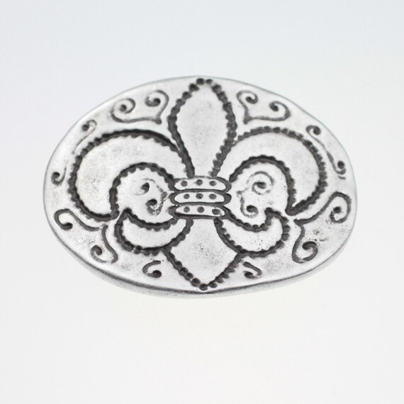 VTG Silver Fleur-de-Lis Belt Unbranded | Accessories | Vintage 9s Silver Chain Belt With  main image 3
