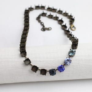 DIY Necklace setting, Empty Cup Chain Necklaces for 8 mm Swarovki Crystal and Preciosa Crystals, Necklace base, Bronze Necklace FK42