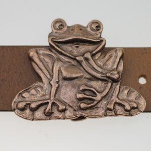 Frog Belt buckle, leather belt accessories, Antique Copper buckle For Leather Belt, Animal Buckle, Best Gifts for Him, Gift for her GS332ac