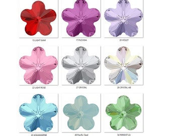 Swarovski 6744 Flower Fuchsia Swarovski Flower Swarovski Crystal