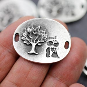 5 Tree of Life Connector, Love Bracelet Connector, Bracelet Findings, Leather Cord, Macrame Wrap, Bracelet Connectors, Wholesale ZM247as