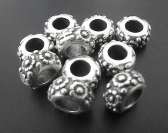 Perle Distanziali In Metallo A Forma Di Ali - Argento Antico, 50 Mm, Confezione Da 10 Pezzi