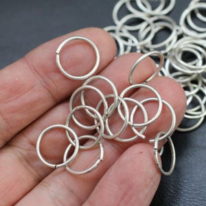 50 open Jump Rings, silver plated, Antique Silver Round jump rings, Open Split Jump Rings, Iron Rings for jewelry Phone Necklace ZM1144as