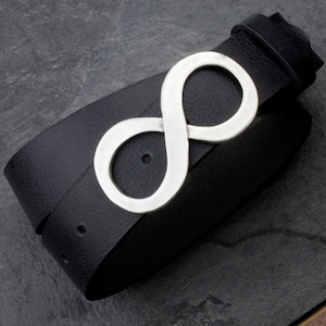 infinity Belt Buckle, Leather Belt Accessories, Silver Belt Buckle, For Leather Belt, Infinity Symbol, Gifts for Him, Gift for her, GS265as