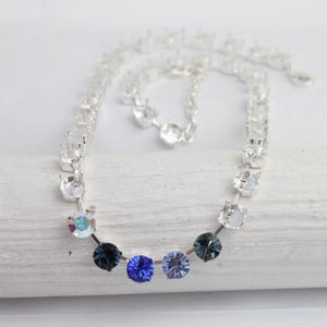 DIY Necklace setting, Empty Cup Chain Necklaces for 8 mm Swarovki Crystal and Preciosa Crystals, Necklace base, Rhodium  FK42