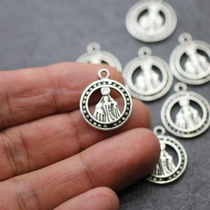 10pcs Holy Mary Charms, Miraculous Mary, Religious Charm, Virgin Mary Pendant, Jesus Charms for Necklaces, Christian Charms, ZM1033as