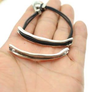 5 Silver Bracelet Connector, Connector Charms, Silver Charms, Antique Silver Jewelry Making Supplies, ZM712 AS