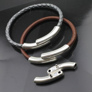 1 Magnetic Clasp, Leather Cord Bracelet Clasps, Bracelet Clasp for Unisex Bracelet, Locking Clasps for Leather Cord Jewelry, ZM10944