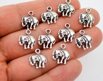 Comprar Colgante Plata Elefante 10mm Al Por Mayor