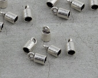 20 End Caps for Round Leather Cords, Paracord, Tassel Caps, Necklace, Bracelet and Caps, Jewelry Findings for Wholesale Price ZM192as
