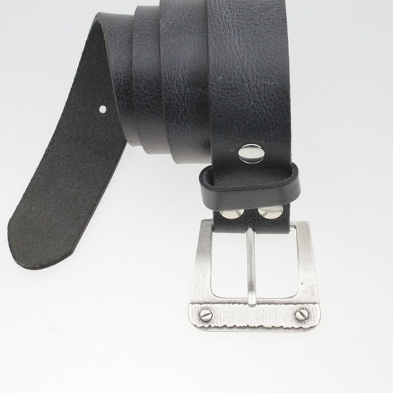 Fibbie Cintura Solide Anni '80 – 2 Pezzi Argento, Larghezza 60mm, Vintage Nuove Senza Etichette