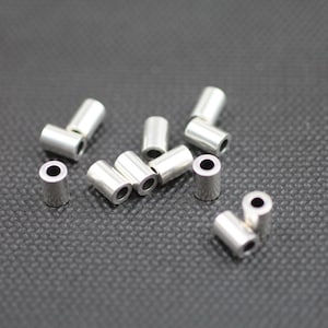 20 Tube Beads for Jewelry, Long Cylinder Bead, Silver Plated Beads, Jewelry Supplies, Long Spacer Beads, Silver Tube Spacer 8x5mm ZM279as