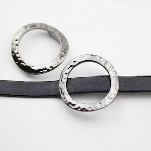 5 Schiebeperlen, Jet Armband Perlen, Runde Perlen, Zamak Perlen, Schmuckherstellung Zubehör, ZM307gm