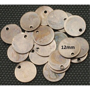 10 Disc Stamping Tags, Metal Stamping, Round Tags Charm, Metal Blanks Tags Charm, For Making Hand Stamped Jewelry Or Engraving Tags, ZM877rw