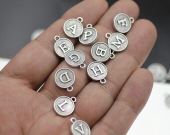Alphabet Letter Pendant, Initial Letters Charms, Letter Necklace Pendant, Tag Letter Charm,Wholesale, Personalized jewelry supplies,ZM885as