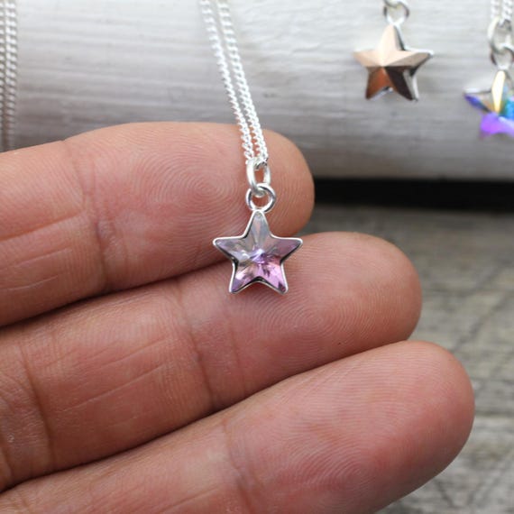 Star Necklace, Swarovski Crystal Star Necklace, Sparkling Star