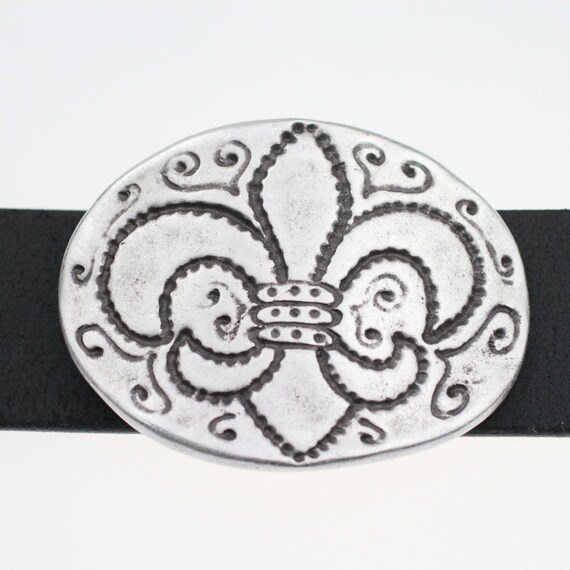 VTG Silver Fleur-de-Lis Belt Chrome Hearts Fleur De Lis Leather Belt Buckle – Justin Reed main image 2