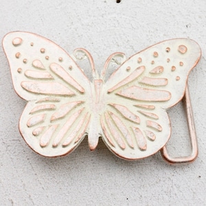 Rose Perlmut Vintage Butterfly Belt Buckle for Belts with Snaps, Craft Gifts for Women, Fashion Women&#39;s Belt Buckles GS276rp