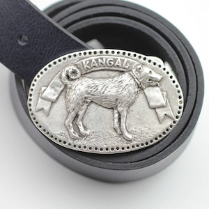 Belt buckle kangal dog, Dog belt accessory, Animal belt buckle, Oval belt buckle, Silver belt buckle, Gift for him, Men belt buckle GS252 as
