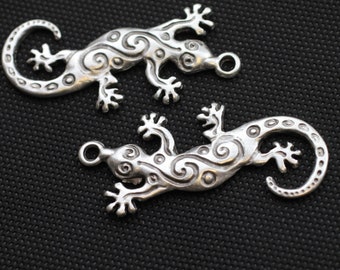 Collana con geco in argento rodiato - Gioielli Collana con geco in argento rodiato - Gioielli