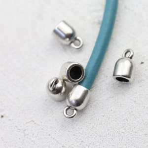 10 Jewelry End caps, Tassel Caps, Leather End Caps, Cord End Caps, Bracelets, Necklaces end, Antique Silver End Caps ZM671as