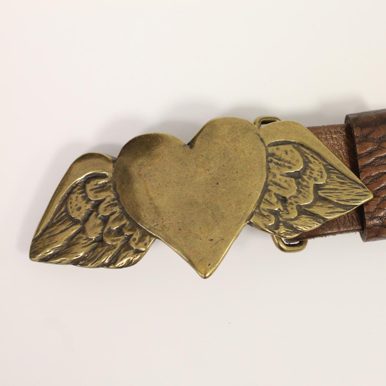 New red heart with wings angel love belt buckle Unisex Jeans Belt Red Heart Wings Goth Y2k Fashion Belts For  main image 2