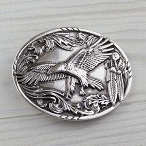 Eagle Belt Buckle, American Eagle Belt Buckle, Bald Eagle Belt Buckle, Hunting Eagle Belt Buckle, Animal Belt Buckle, Oval Belt Pin, GS5491