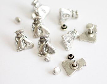 10 Silver Rivets, Bag Charms, Sterling Silver Plated, Zamak Jewelry Findings, Wholesale Jewellery Supply, Zm52as - Etsy 10 Silver Rivets, Bag Charms, Sterling Silver Plated, Zamak Jewelry Findings, Wholesale Jewellery Supply, Zm52as - Etsy