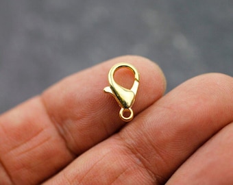 20pcs Gold Lobster Clasps, Jewelry Clasps,Gold Clasps, Zamak Lobster, Claw Clasps, Lobster Claw Clasps, Chain Connector ZM1091go