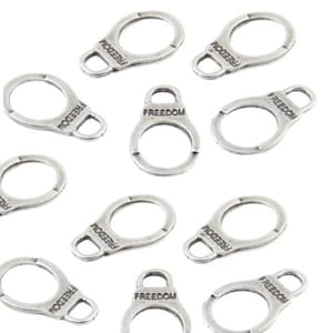 20 ciondoli in argento, connettore per manette Freedom, connettore per bracciale, ciondoli in zama, forniture per gioielli all&#39;ingrosso, ZM10as