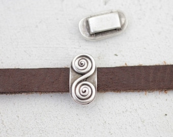 10 Slider Beads, bracelet making supplies, Leather Cord Slider, Bracelet Slider Beads, Bracelet Findings, Jewelry Findings, ZM624as