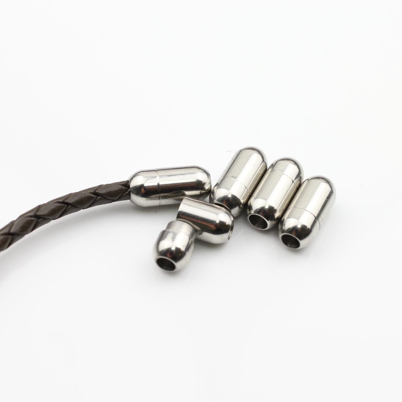 1 Stainless Steel Magnetic Clasp for 4 Mm Leather and Cord