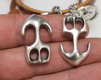 1 Large Anchor Clasps, for leather bracelets, rope bracelets, paracord bracelets, Jewelry Supplies for wholesale price, ZM212as