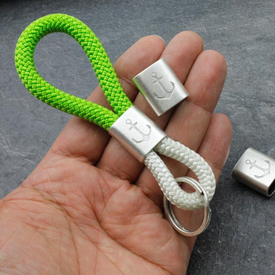 5 Anchor Keychain Findings, Keychain Slider Beads, Anchor Keychain