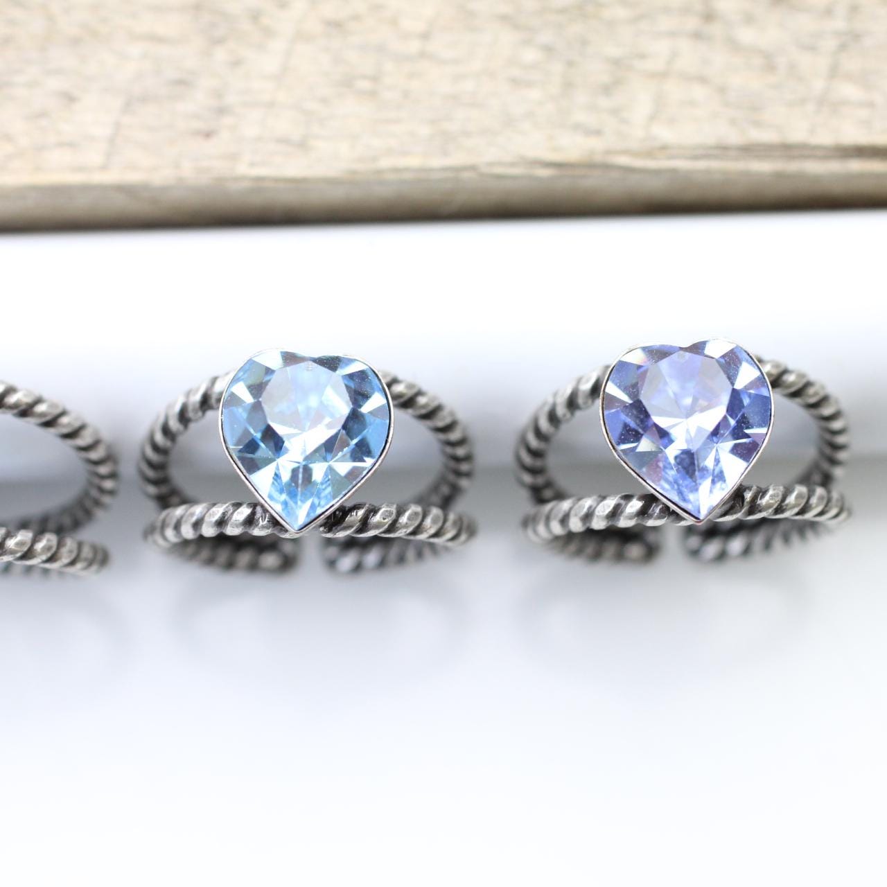 Swarovski Crystal Heart Ring, Statement Ring, Sparkling Ring, Gift