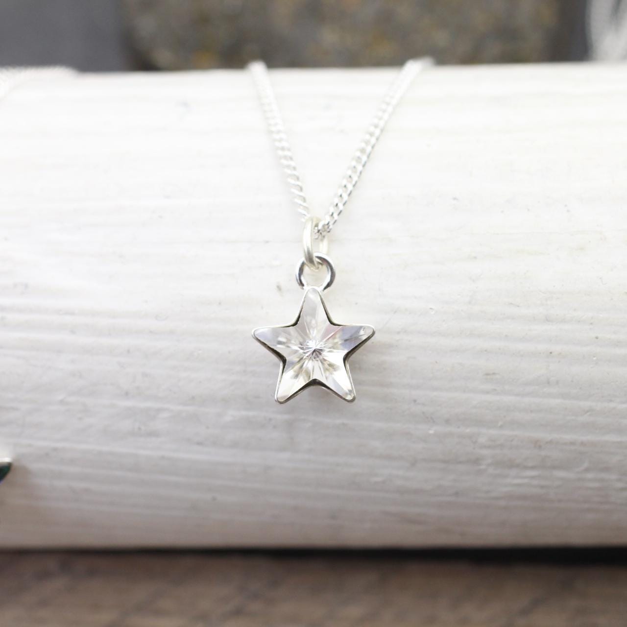 Star Necklace, Swarovski Crystal Star Necklace, Sparkling Star