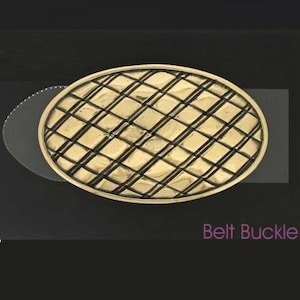 Unisex Italian Belt Buckle, Baklava Slice Belt Buckle, Oval Belt Buckle, Belt Buckle for Adjustable Belt, Antique Belt Accessory GS5237