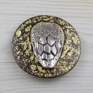 Snake head belt buckle, Animal belt buckle, Brass belt buckle, Round snake belt buckle, Gothic belt buckle, Ancient belt buckle GS5466