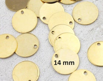 20 Round Disc Stamping Tags, metal stamping, Round Tags, metal blanks tags, For making hand stamped jewelry or engraving tags, zm929go