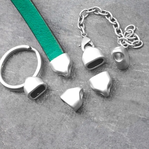 10 Cord End Caps, Bell End Cap for Round Leather, Necklace End Caps, Bracelet End Caps, Tassel Caps, Wholesale Jewelry Findings, ZM837as
