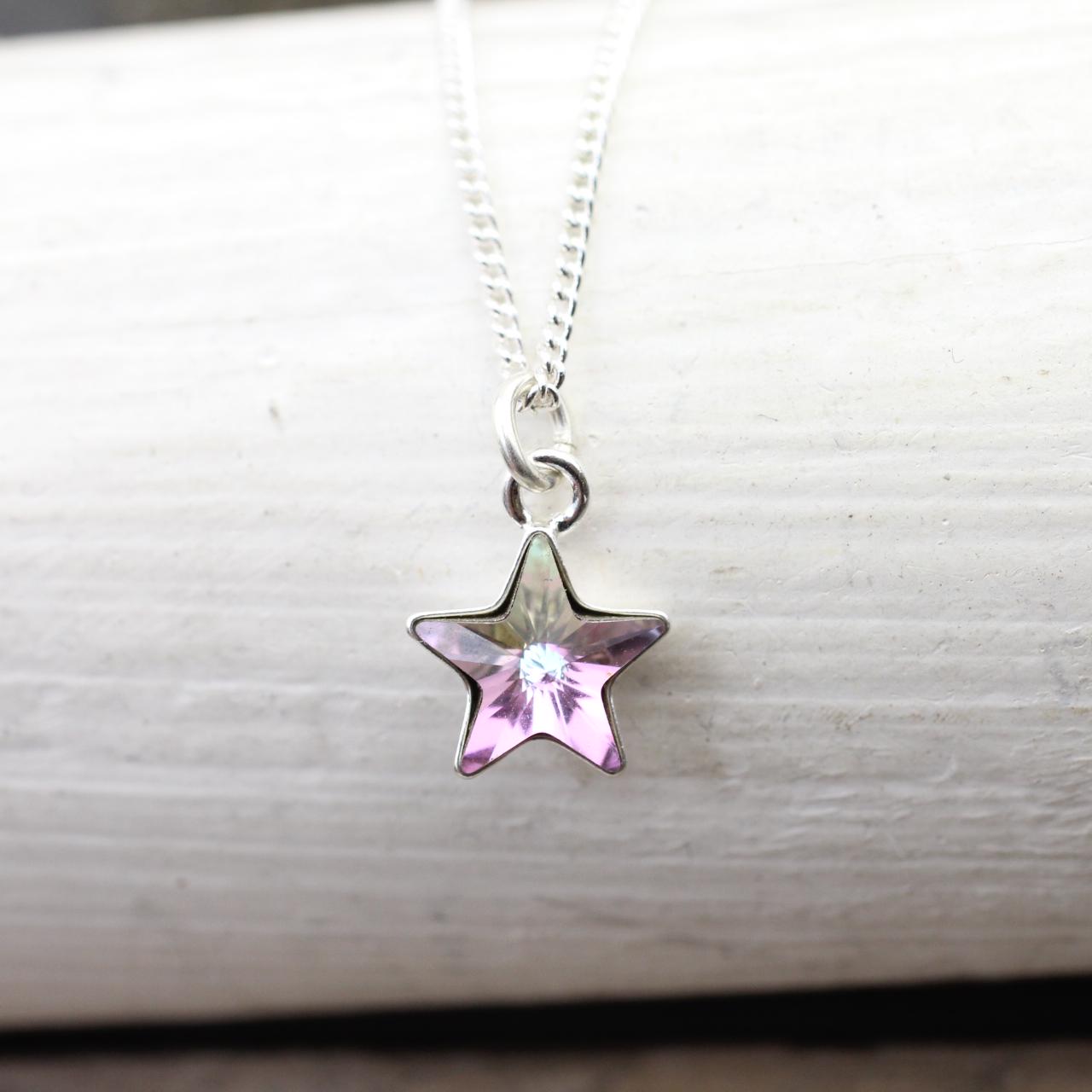 Star Necklace, Swarovski Crystal Star Necklace, Sparkling Star