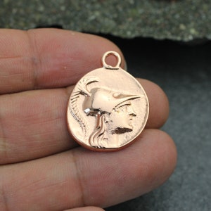 5 Roman Soldier charms, Warrior Coin Charms, Matte Gold Plated, Zamak jewelry findings, wholesale jewellery supply