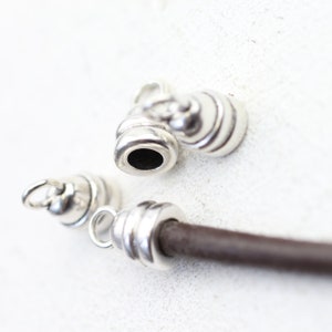 10 Tassel Caps, Leather End Caps, Cord End Caps, Bracelets, Necklaces end, Ribbon End Crimp Bead Caps Fastener, ZM672as