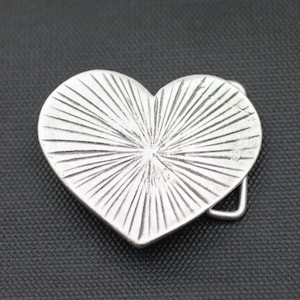 Silver Heart Belt Buckle, Heart Belt Accessory, Quality Belt Buckle, Boho Belt Buckle, Anniversary Gift, Adjustable Leather Belt GS193as