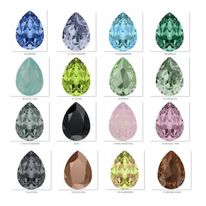 4320 Swarovski Kristall a forma di pera 14 x10 mm Pietra fantasia a pera, cristallo Swarovski 4320 Strass fantasia a pera,