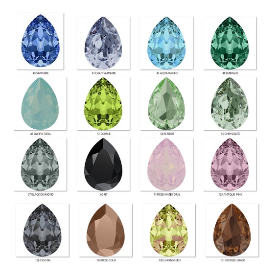 4320 ペアシェイプ スワロフスキー クリスタル 14 x10 mm ペア