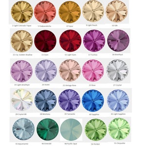 10 mm Swarovski Crystal 1122 Rivoli Round Stones Crystals, Various Colors in 10mm Sizes, For Jewelry Setting 1 pcs 1122-10 mm (ss47)